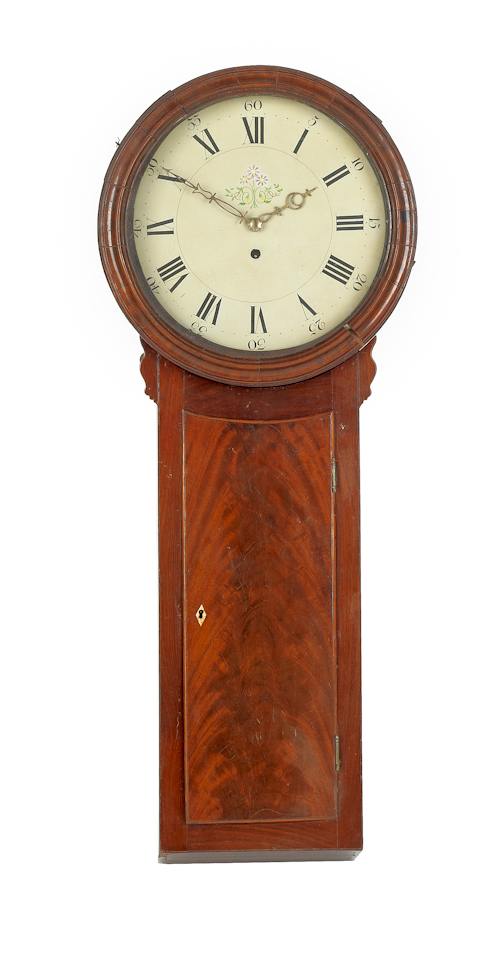 English mahogany wall clock mid 17610b