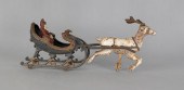 Cast iron Santa and sleigh pull toy