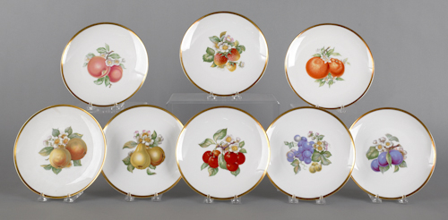 Eight Bavarian German fruit plates 176311