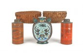 Two painted tin tea canisters late 17645b