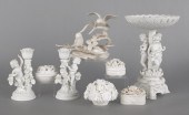 Group of white porcelain and Parian 176525