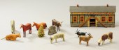 HAND PAINTED BARN WITH ANIMALS Small