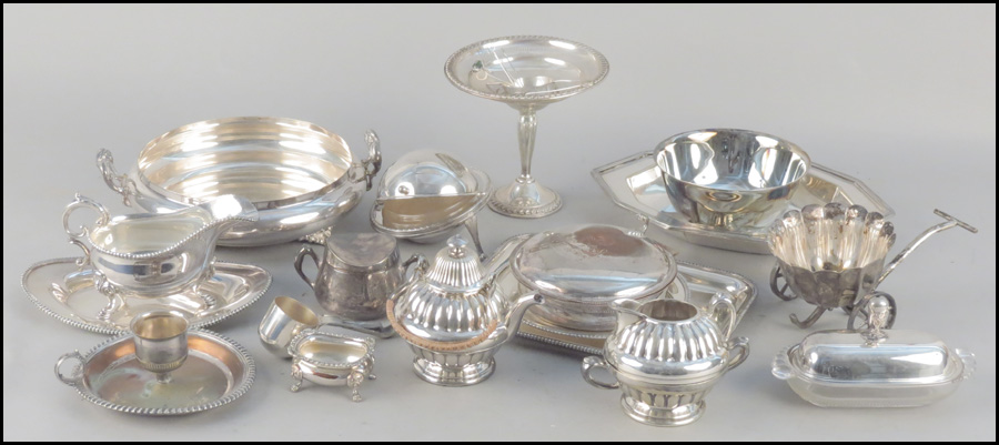 GROUP OF STERLING SILVER AND SILVERPLATE 179b28