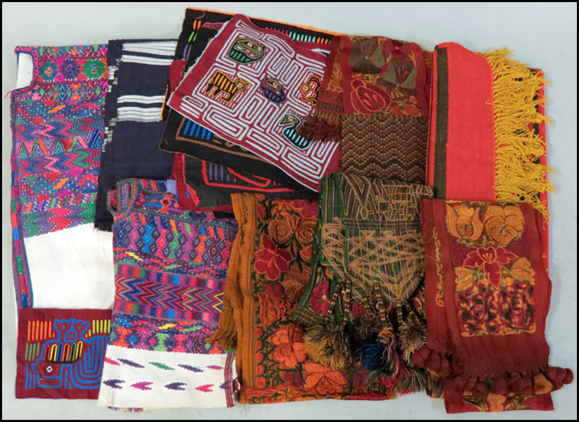 COLLECTION OF CENTRAL AMERICAN TEXTILES.