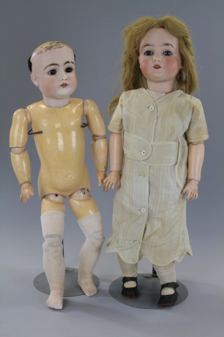 LOT OF TWO GERMAN BISQUE HEAD DOLLS 179d40