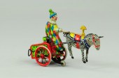 CLOWN CART Germany lithographed tin