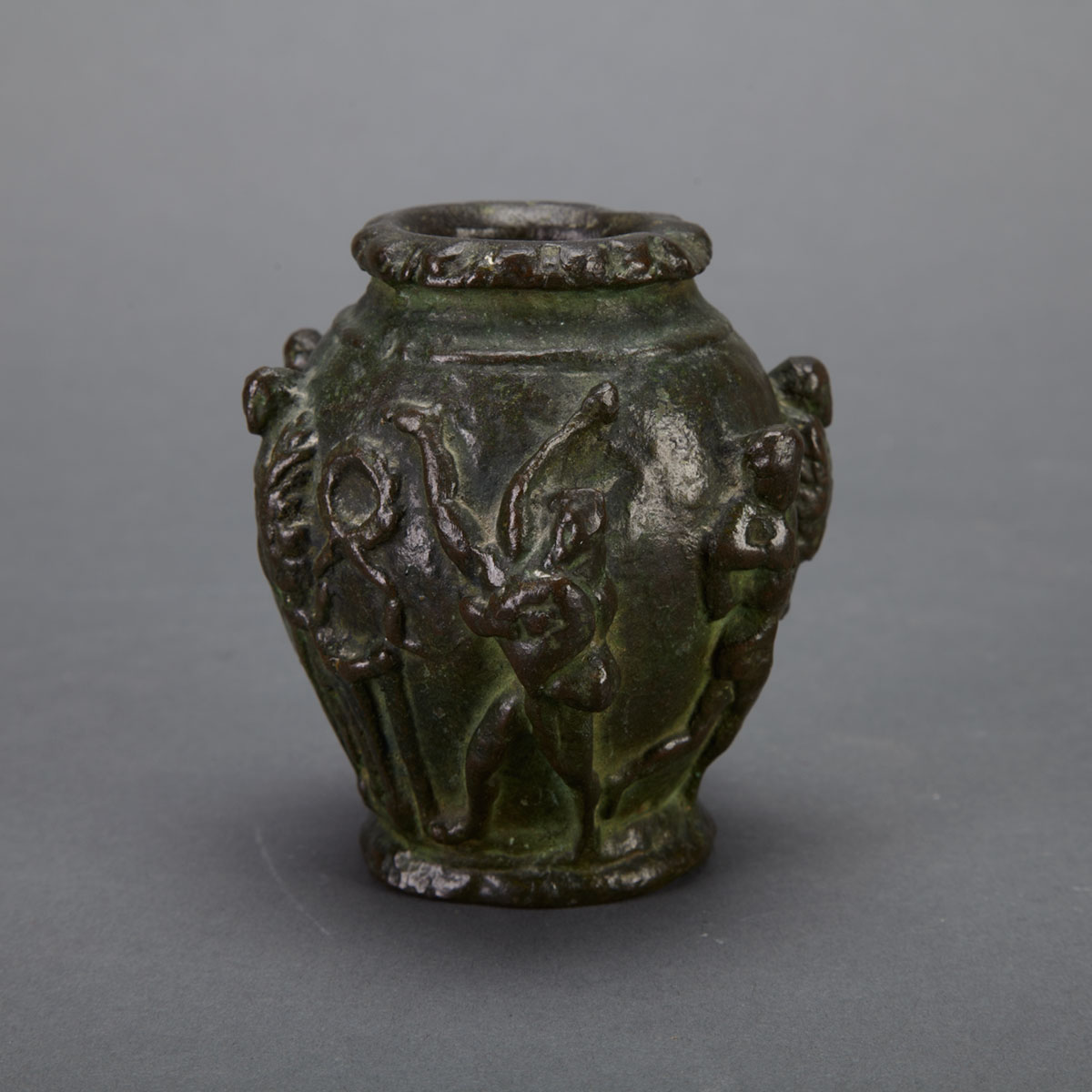 Small Patinated Bronze Vase mid 20th century