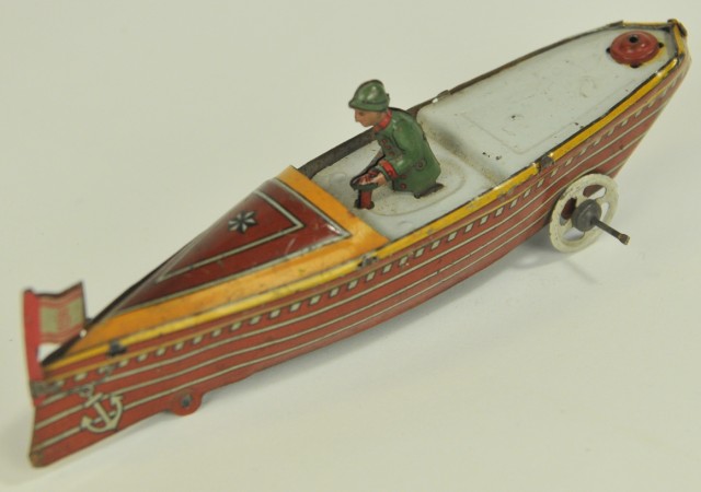 FISCHER SPEED BOAT PENNY TOY Germany 1785cf