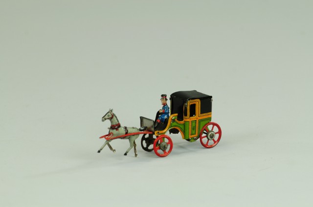 HORSEDRAWN CAB PENNY TOY Solo driver 178bed