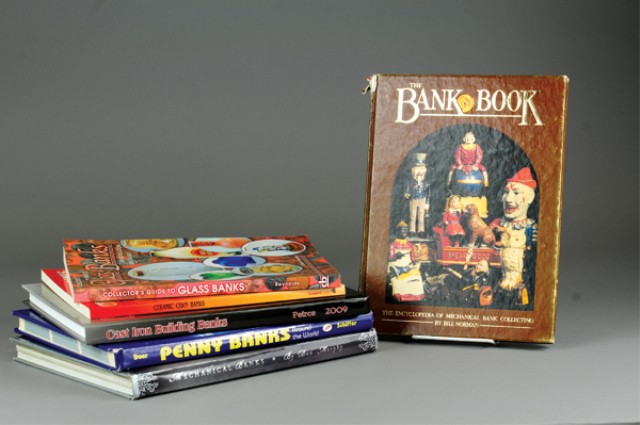 REFERENCE BOOK LOT Bank books include ceramic