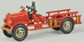 HUBLEY LADDER TRUCK Cast iron red painted