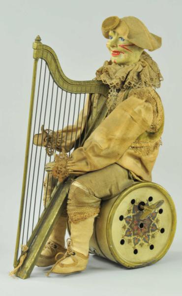 CLOWN PLAYING HARP Germany attributed 17aa72