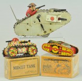 LOT OF THREE MARX TANKS Lithographed