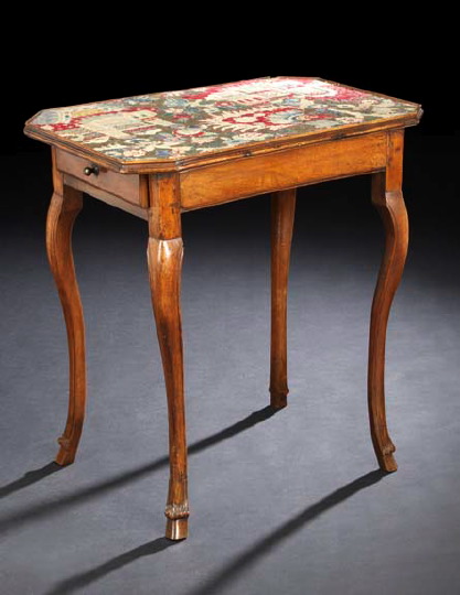 French Provincial Fruitwood Occasional Table,