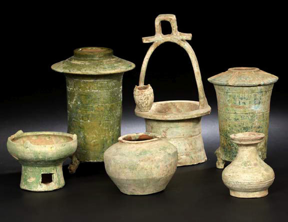Chinese Glazed Pottery Tomb Jar  297f1