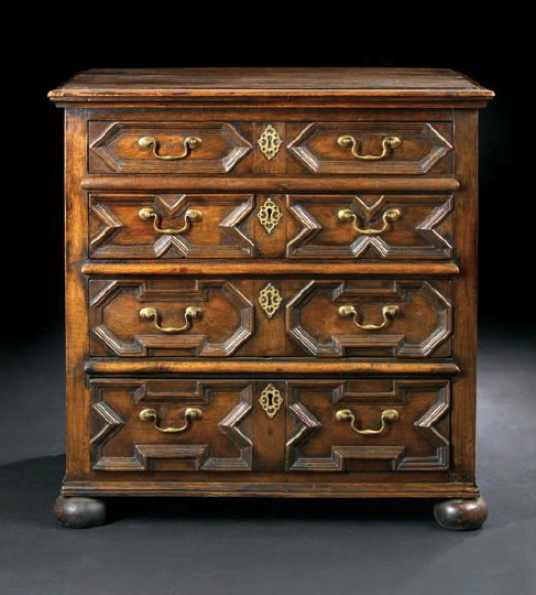 English Oak Chest late 18th century 29a0d