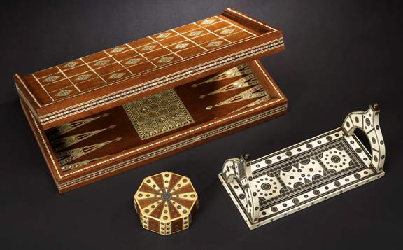 Group of Three North African Inlaid 29a70