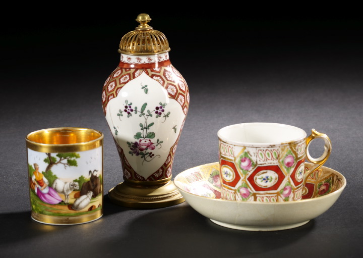 Collection of Four Pieces of French Porcelain,