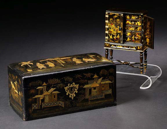 Chinese Export Parcel Gilt Black Lacquered 29bd7