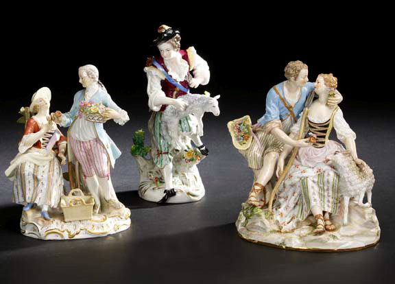 Meissen Porcelain Figure Group  2982e