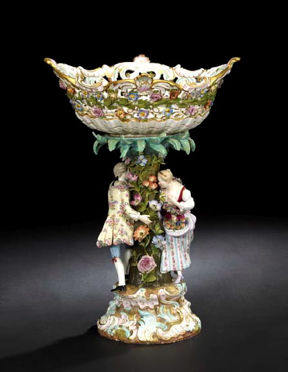 Tall Meissen Reticulated Porcelain 298c3
