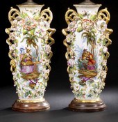 Fine, Large and Rare Pair of Early Limoges