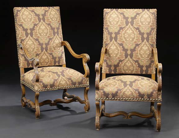 Pair of Louis XIV Style Fauteuil 29dcb