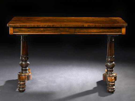 William IV Rosewood Library Table  29c92
