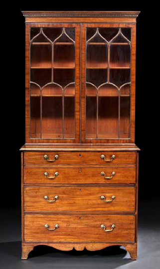 George III Mahogany Secretary Bookcase  2a293