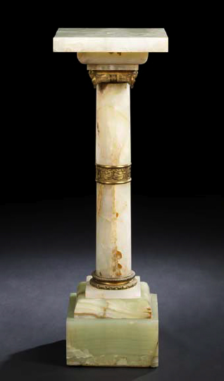 Italian Gilt-Brass-Mounted Onyx Columnar