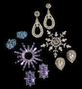 Weiss Brooch and Earring Set,  ca. 1940,