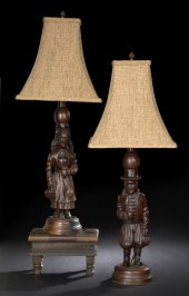 Pair of Flemish Provincial Carved Wooden