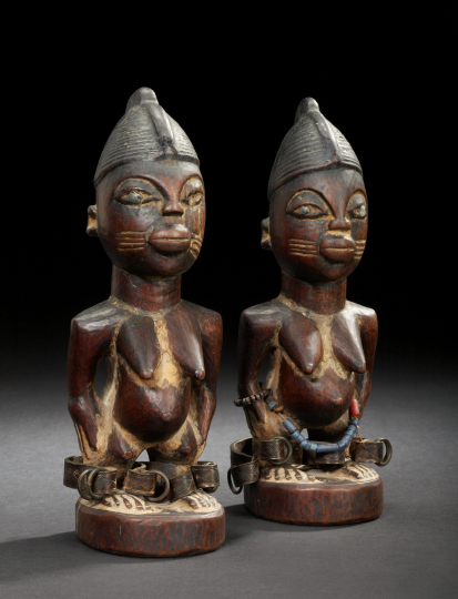 Yoruba Peoples Female Twin Figures  2a8cd