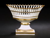 Paris Porcelain Footed Corbeille,  mid-19th