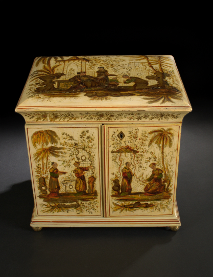 Attractive English Ivory Painted 2b10d