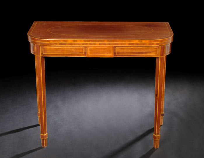 George III-Style Mahogany Games Table,  early