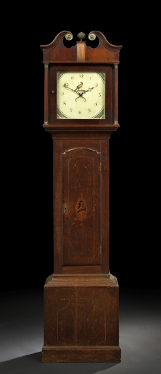 George III Style Oak Longcase Clock  2b804