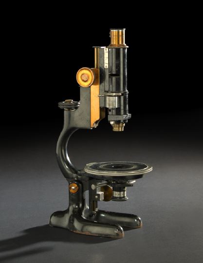 Bausch and Lomb Brass and Black Lacquer Microscope,