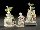 Three European Porcelain Figural Groups,