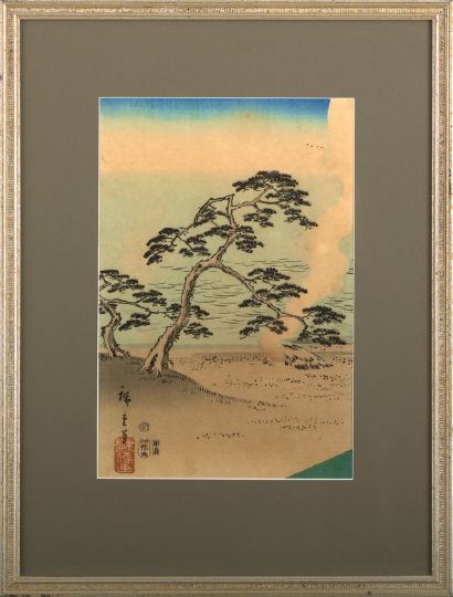 Japanese Framed Woodblock Print  2c8bb