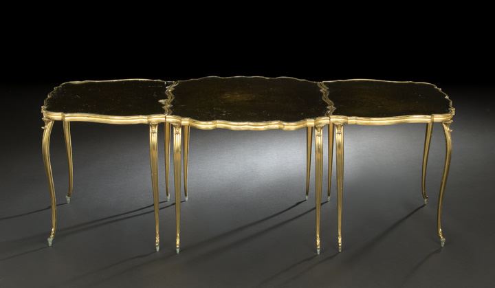 French Gilt Brass and Smoked Mirrored 2c93f