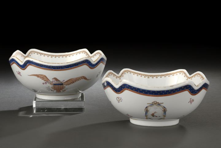 Pair of Chinese Export Porcelain Salad Bowls,