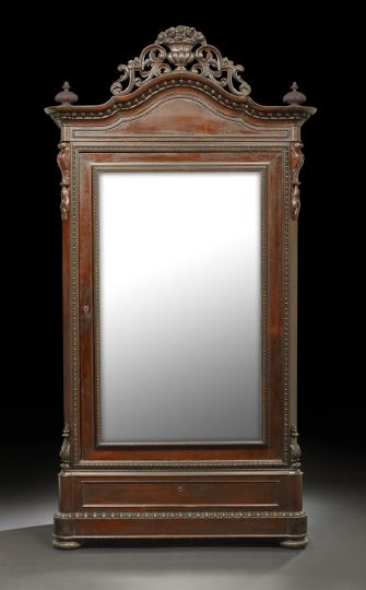 American Rococo Revival Rosewood Armoire,