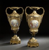 Opulent Pair of French Gilt Brass Mounted 2ca5c