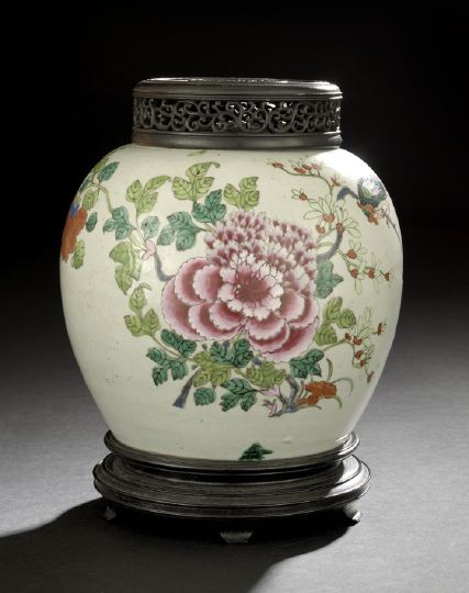 Chinese Export Porcelain Ginger Jar,  late