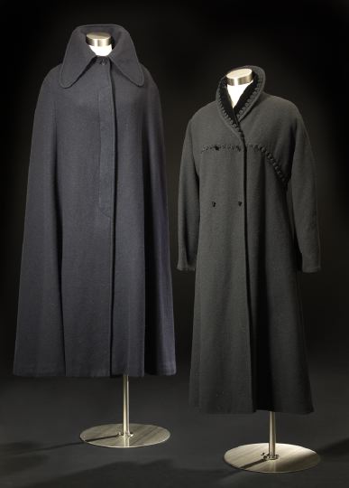 Navy Wool Cape and Charcoal Wool 2cbf6