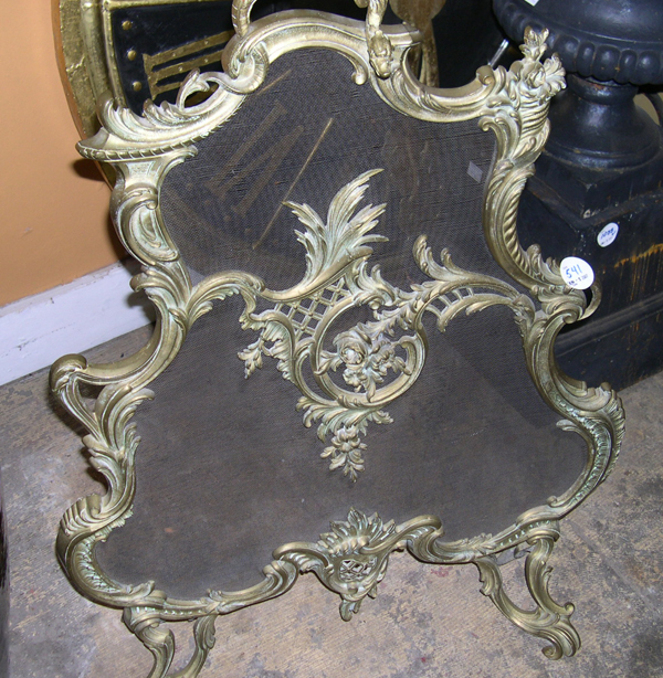 Large French Antiqued Brass and 2d0e1