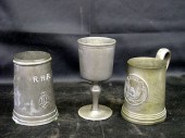 Group of Three Pewter Tankards  2d112