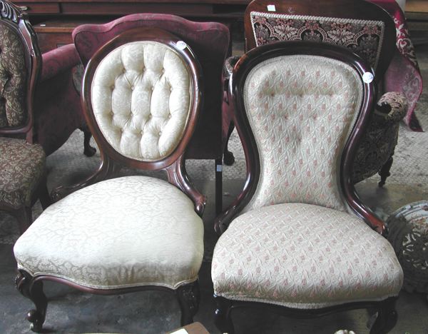 Two Victorian Mahogany Chairs  2d1e3
