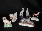 Interesting Collection of Six Staffordshire 2d1f0